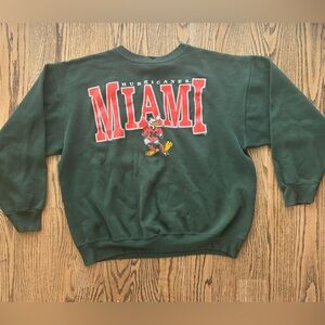 Miami Hurricanes Green Sweatshirt